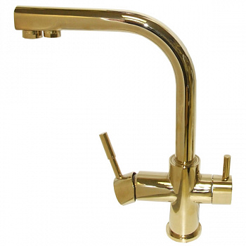 Кран совмещенный со смесителем Bright Gold NKD 0212 BG золотой