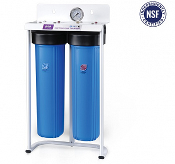 Фильтр магистральный Raifil PU908B2-BK1-S-G BigBlue 20" двухстадийный на раме